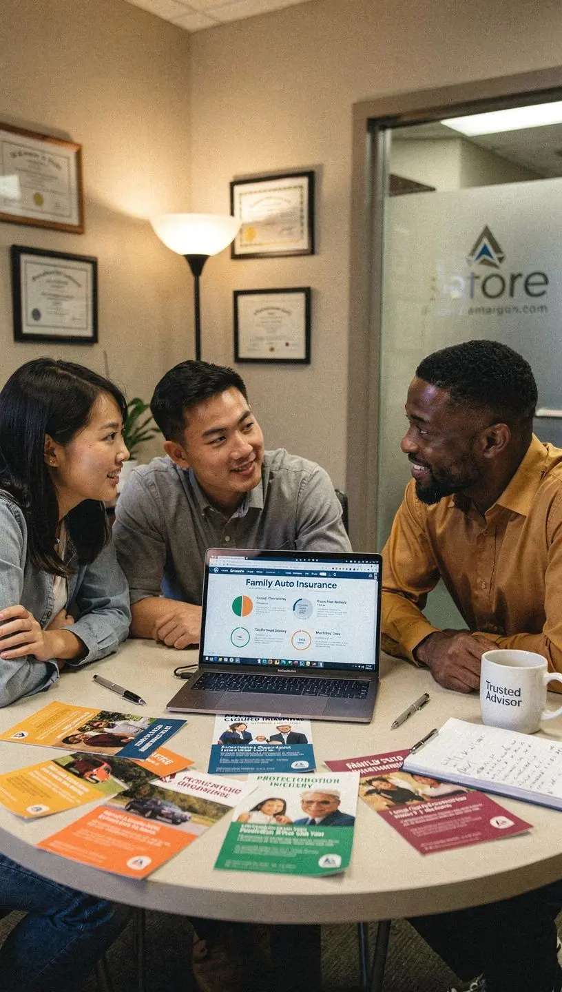 Zespół specjalistów zajmujących się obsługą ubezpieczeń samochodowych.